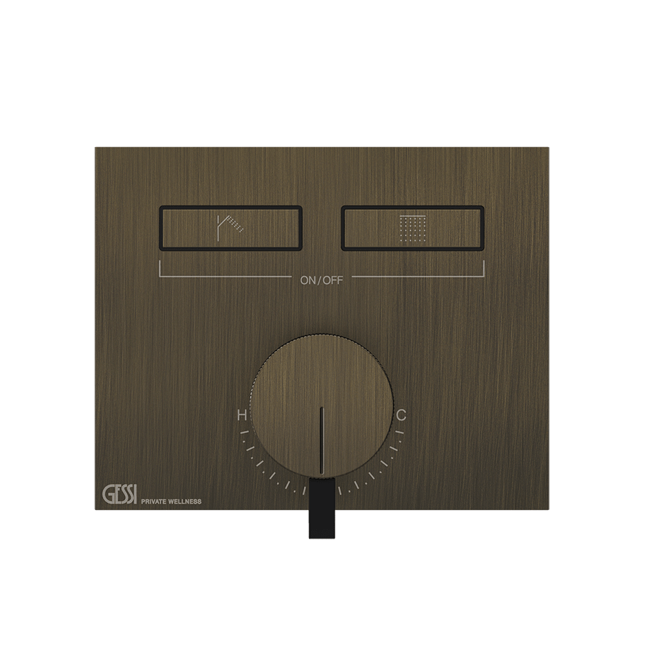 Gessi Shower Mixer 63079 in Antique Brass