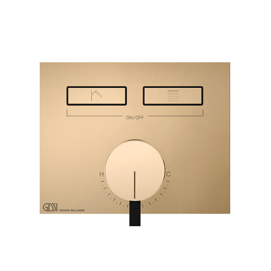 Gessi Shower Mixer 63079 in Warm Bronze Pvd