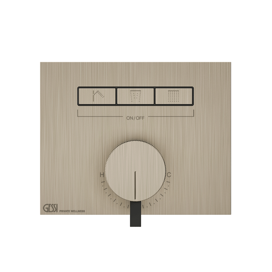 Gessi Shower Mixer 63081 in Finox Brushed Nickel