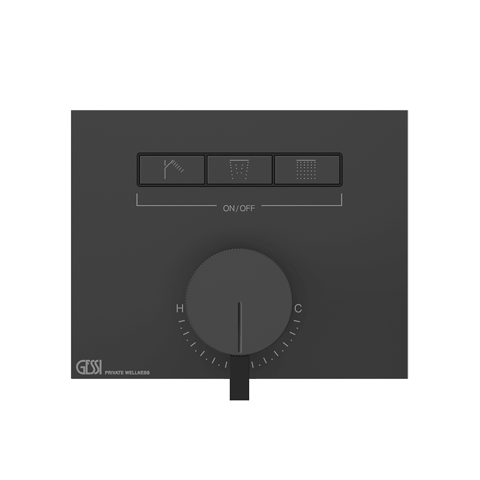 Gessi Shower Mixer 63081 in Matte Black