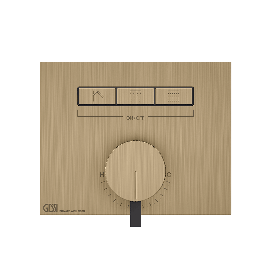 Gessi Shower Mixer 63081 in Warm Bronze Br. Pvd