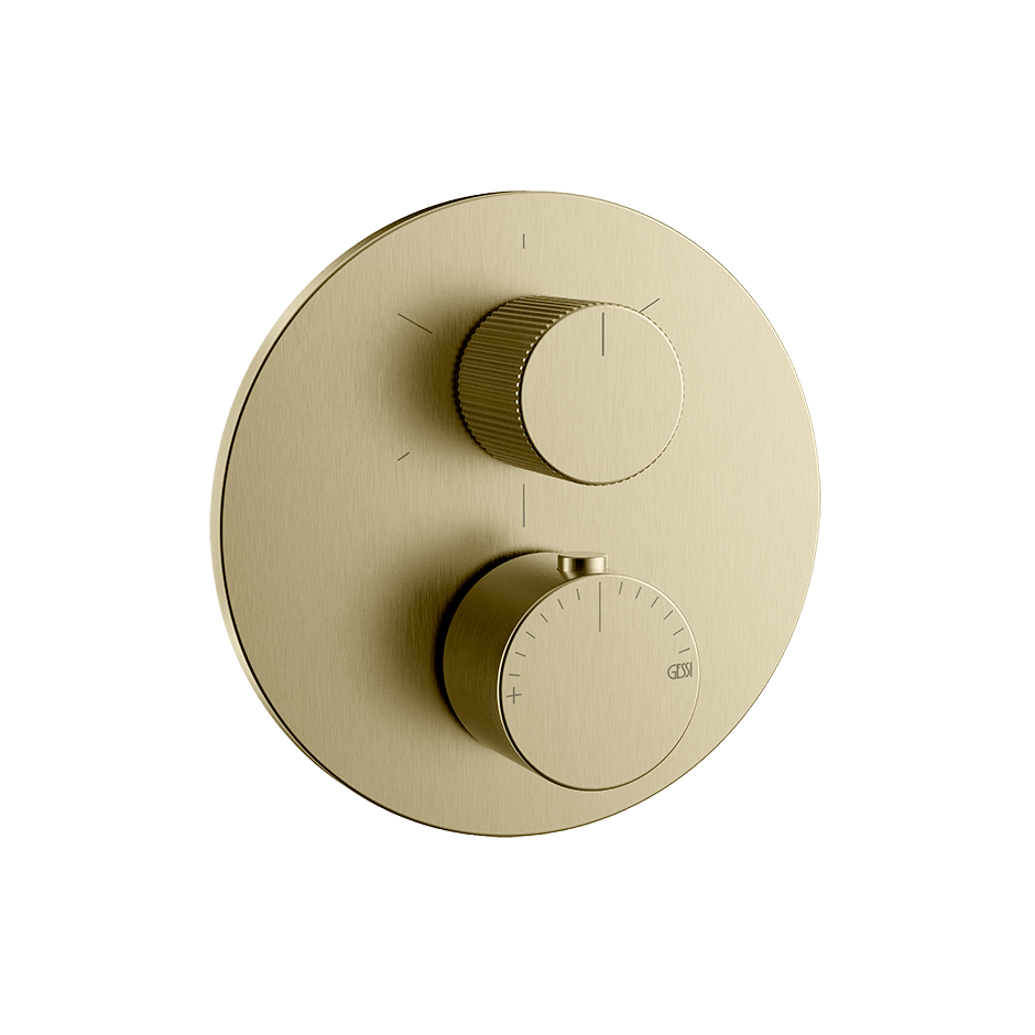 Gessi Shower Mixer 63143 in Brass Brushed Pvd