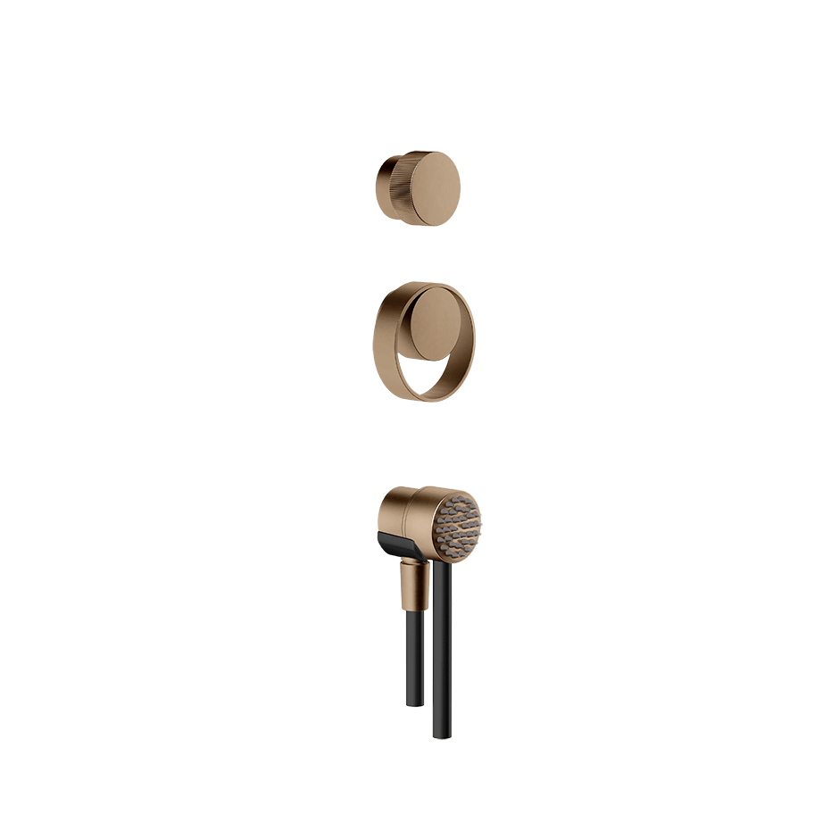 Gessi Shower Mixer 63214 in Coffee Bronze Brushed Pvd