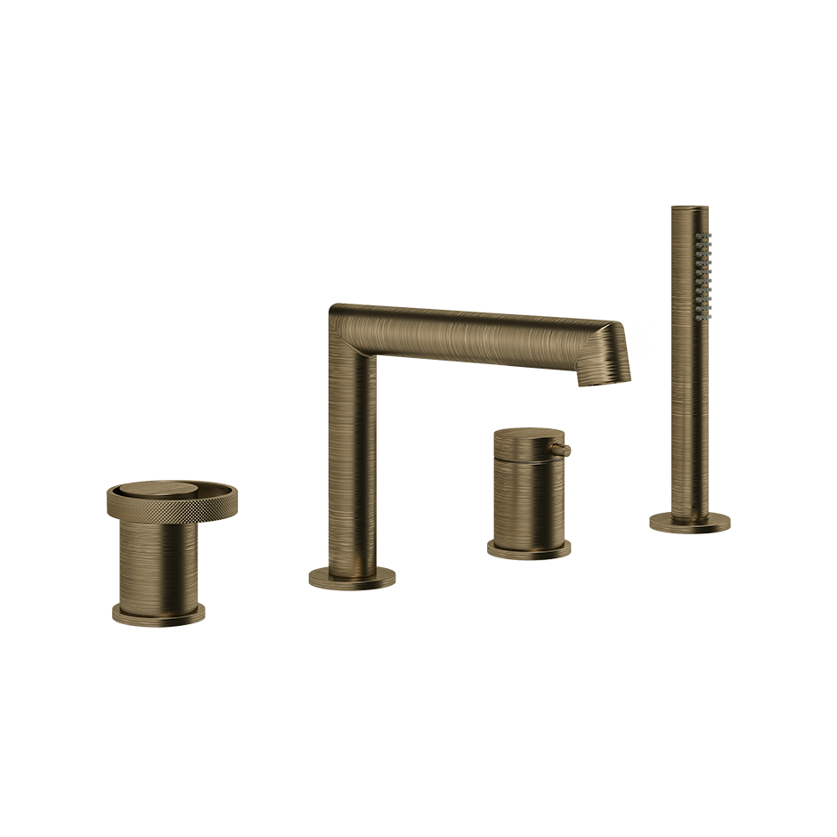 Gessi Bath Mixer 63337 in Antique Brass
