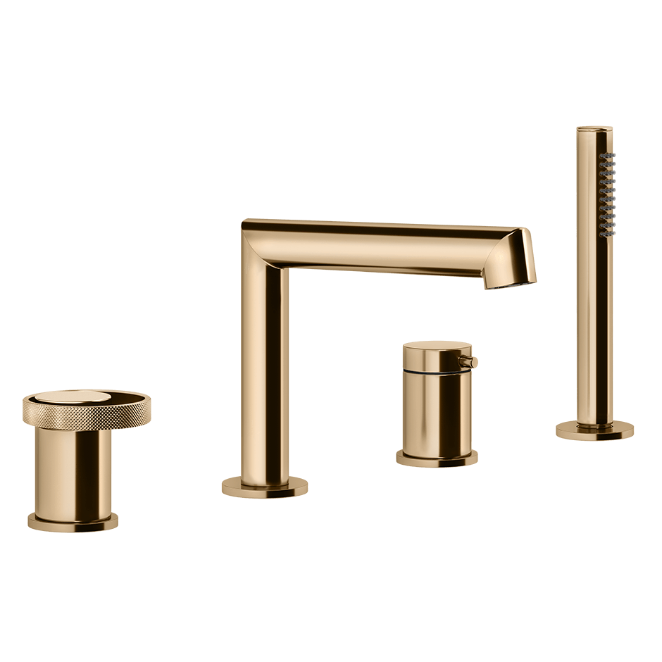 Gessi Bath Mixer 63337 in Warm Bronze Pvd