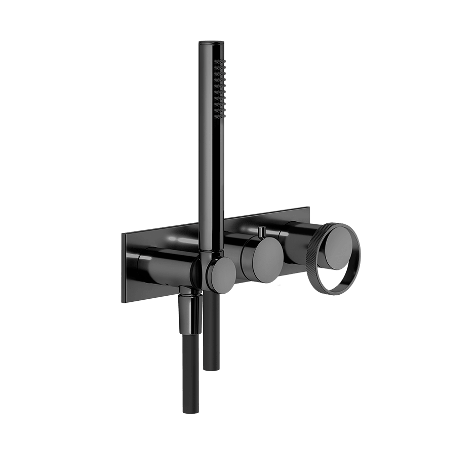 Gessi Shower Mixer 63343 in Black Metal Pvd