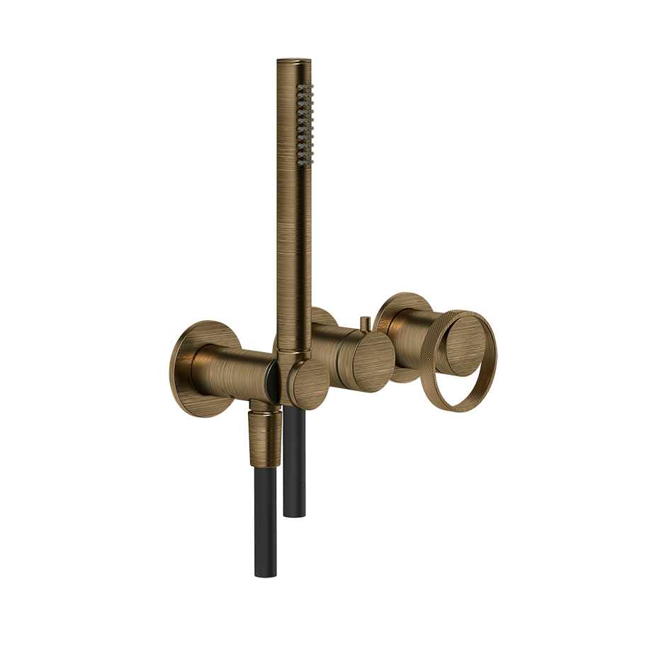 Gessi Shower Mixer 63345 in Antique Brass