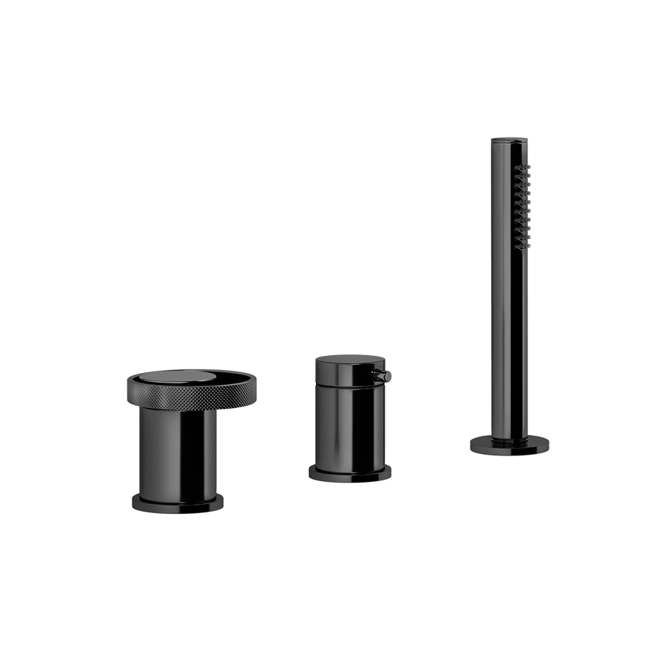 Gessi Bath Mixer 63347 in Black Metal Pvd