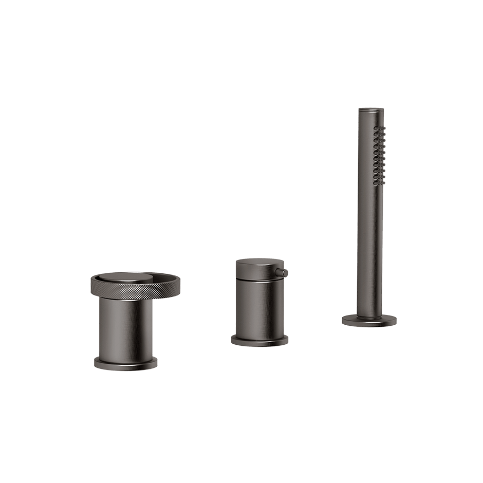 Gessi Bath Mixer 63347 in Black Metal Br. Pvd