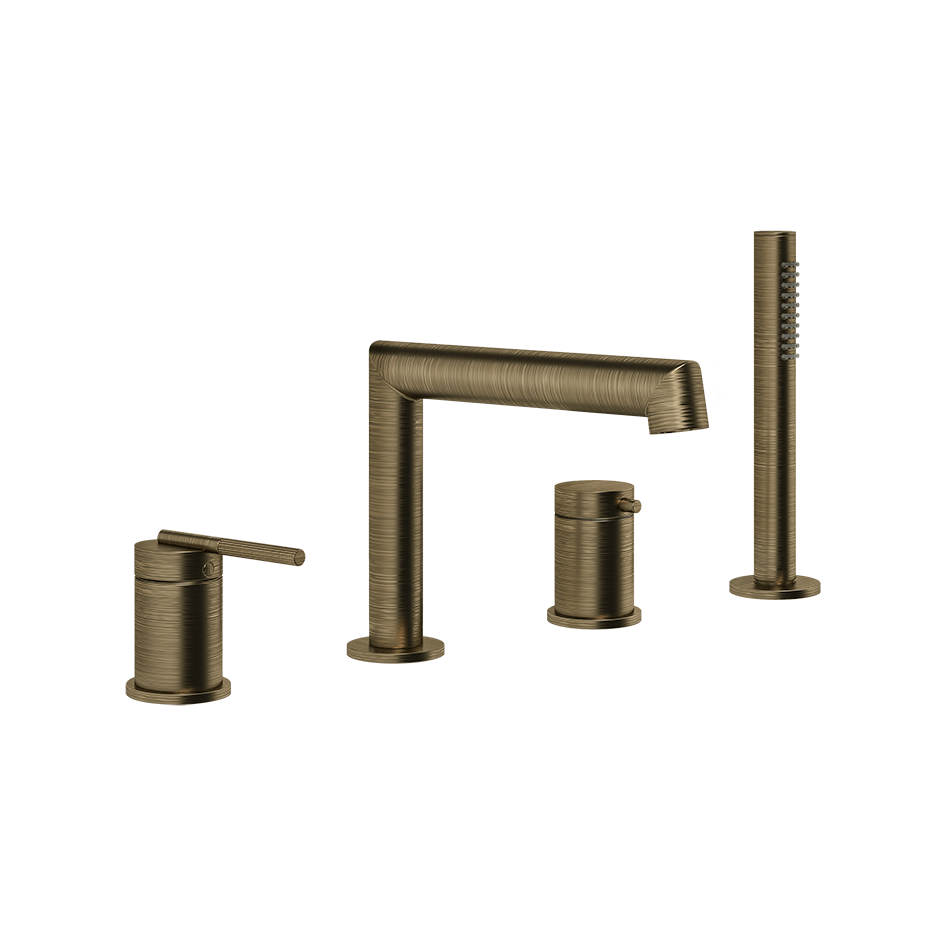 Gessi Bath Mixer 63537 in Antique Brass