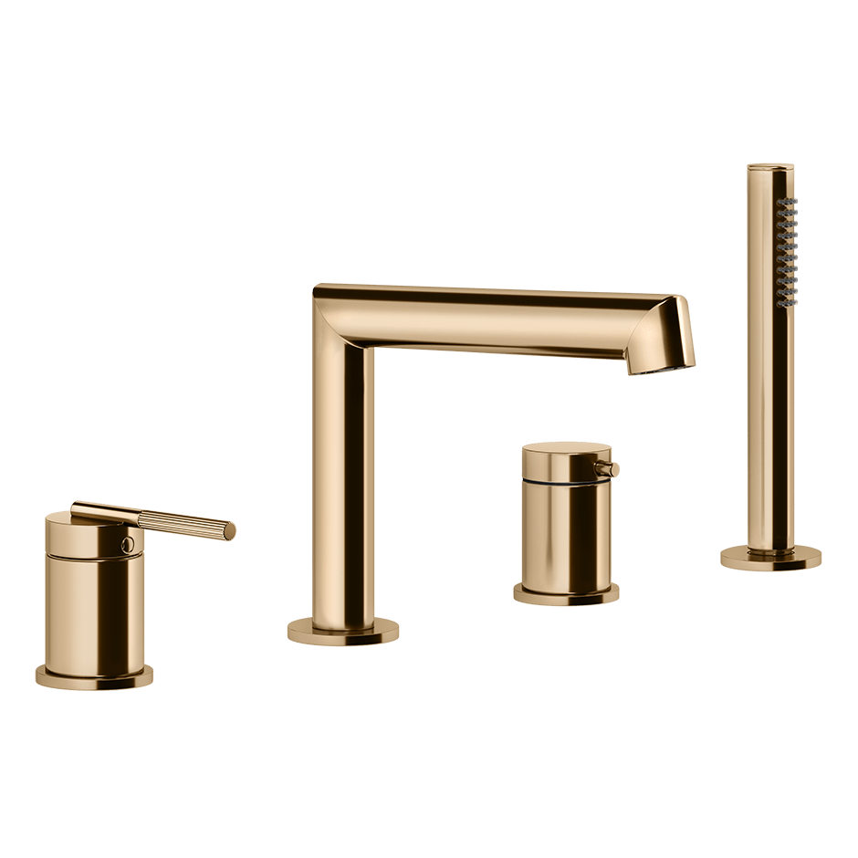 Gessi Bath Mixer 63537 in Warm Bronze Pvd