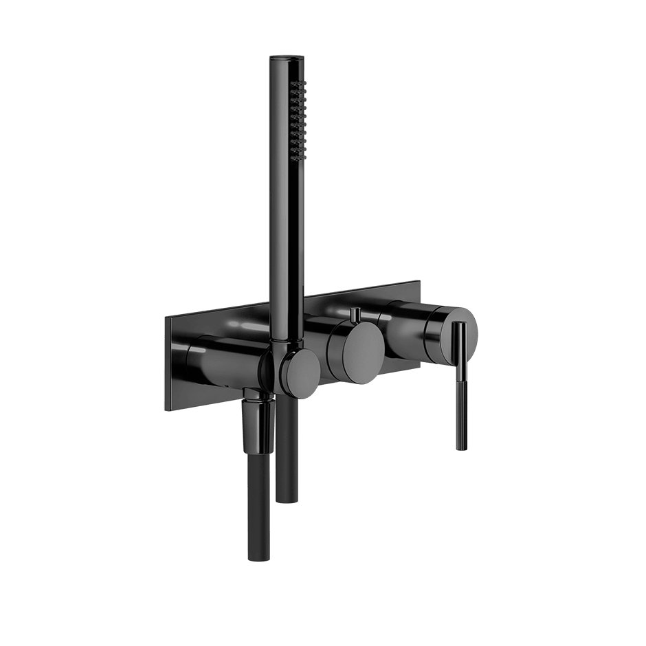 Gessi Shower Mixer 63543 in Black Metal Pvd