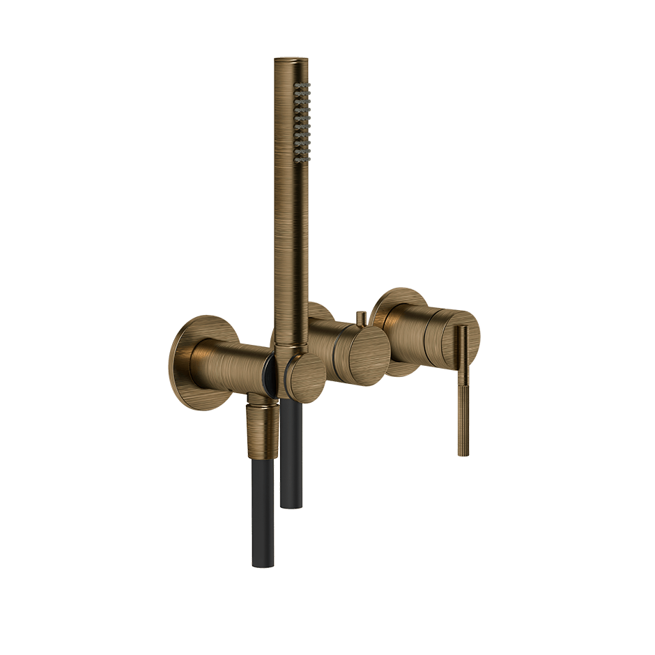 Gessi Shower Mixer 63545 in Antique Brass