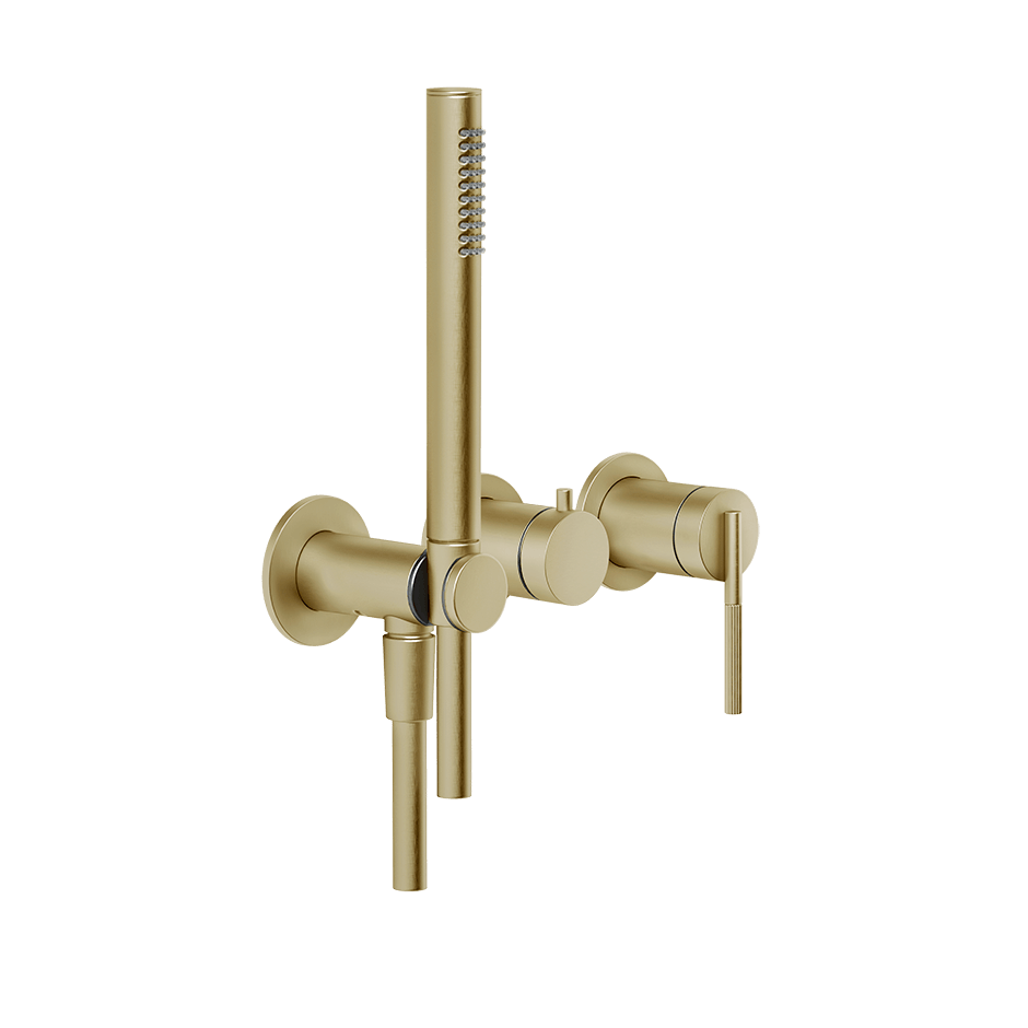 Gessi Shower Mixer 63545 in Brass Brushed Pvd