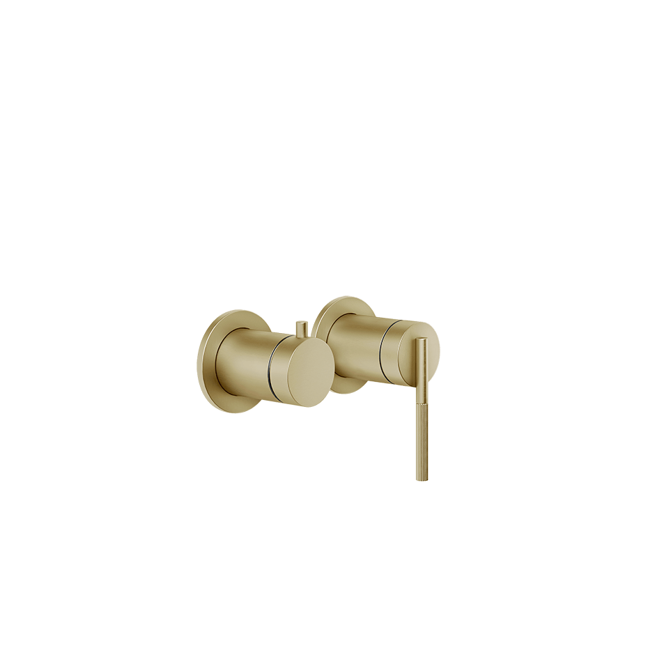 Gessi Shower Mixer 63580 in Brass Brushed Pvd