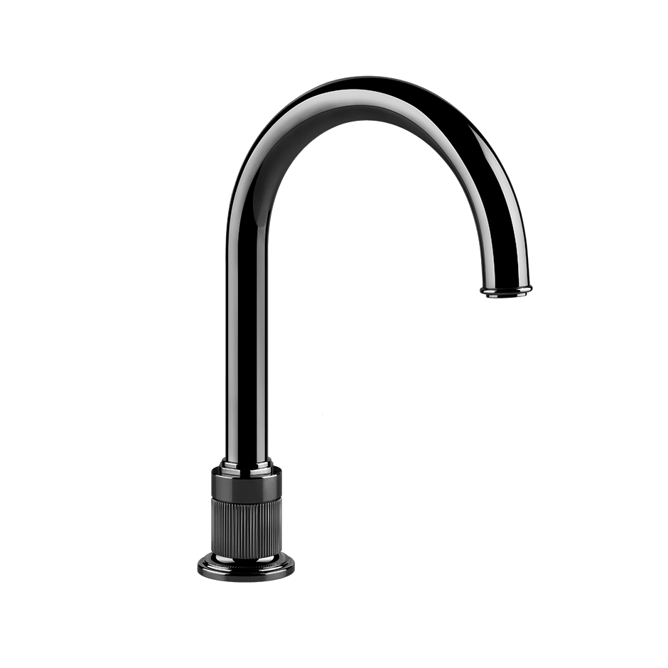 Gessi Basin Spout 65025 in Black Metal Pvd