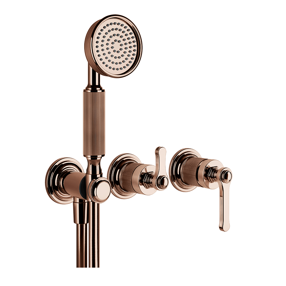 Gessi Shower Mixer 65036 in Copper Pvd