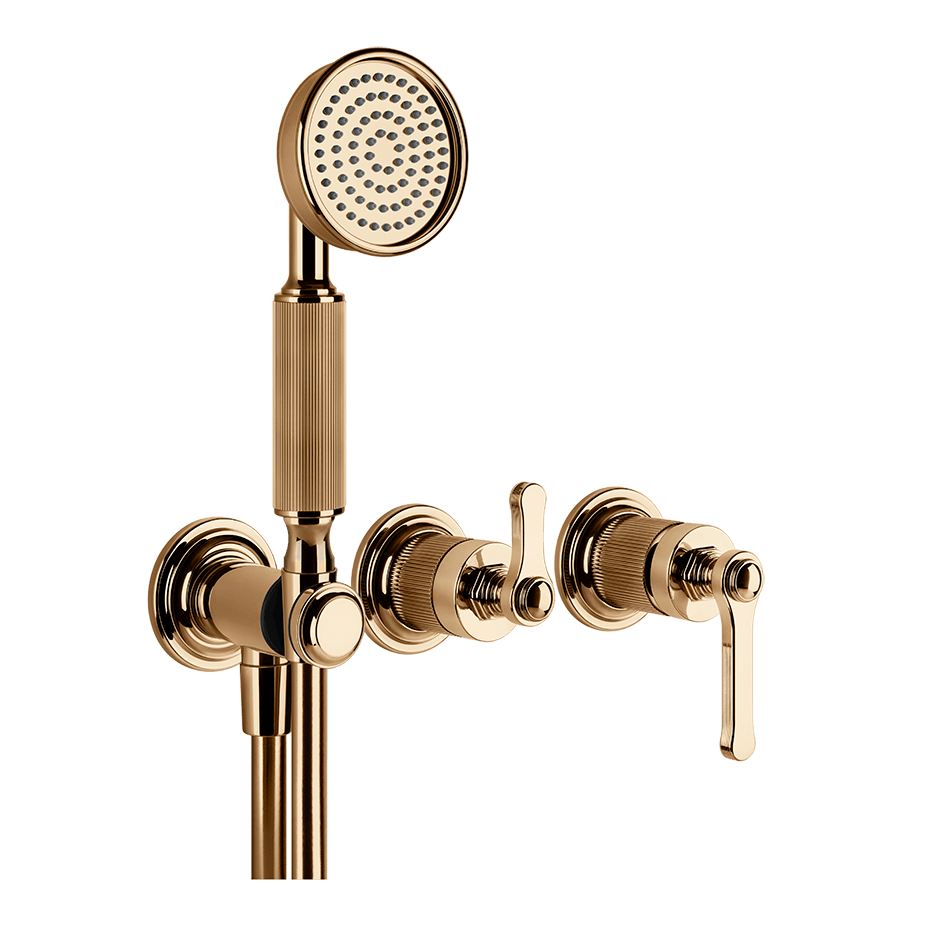 Gessi Shower Mixer 65036 in Warm Bronze Pvd