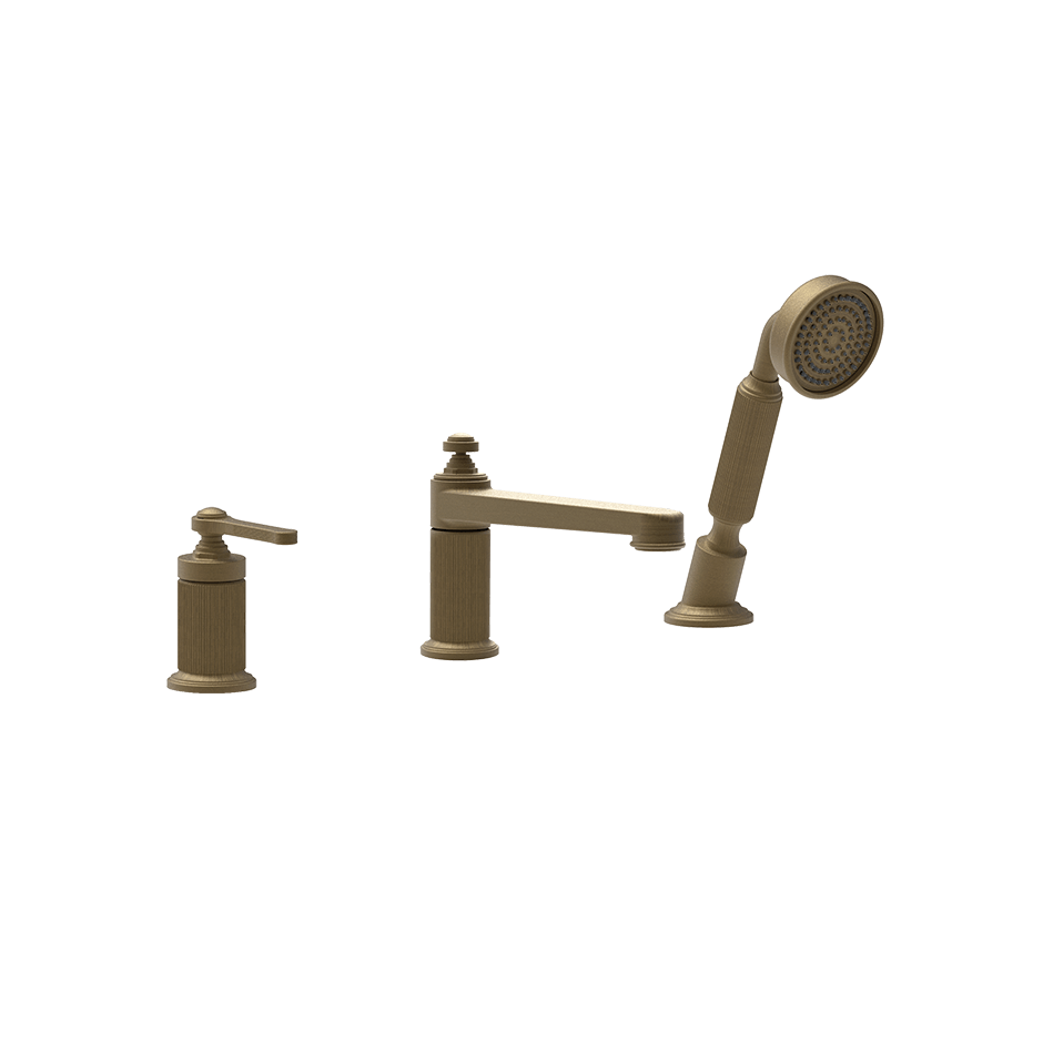 Gessi Bath Mixer 65037 in Antique Brass