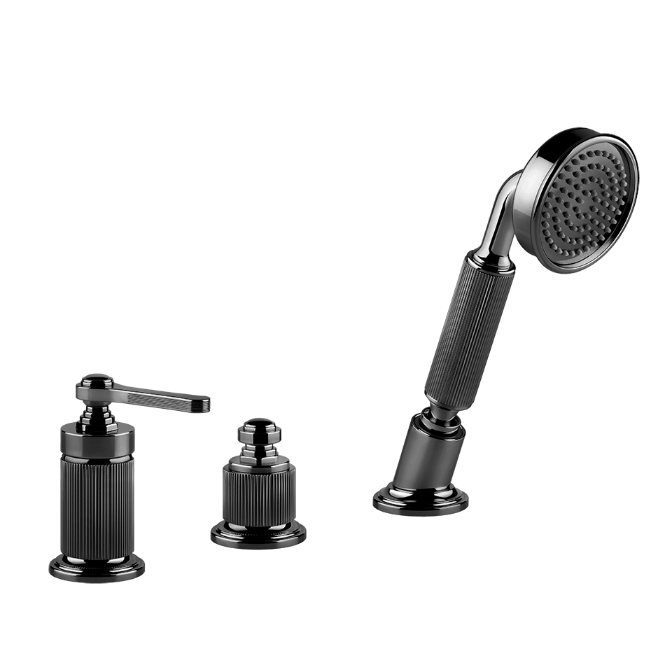 Gessi Bath Mixer 65043 in Black Metal Pvd