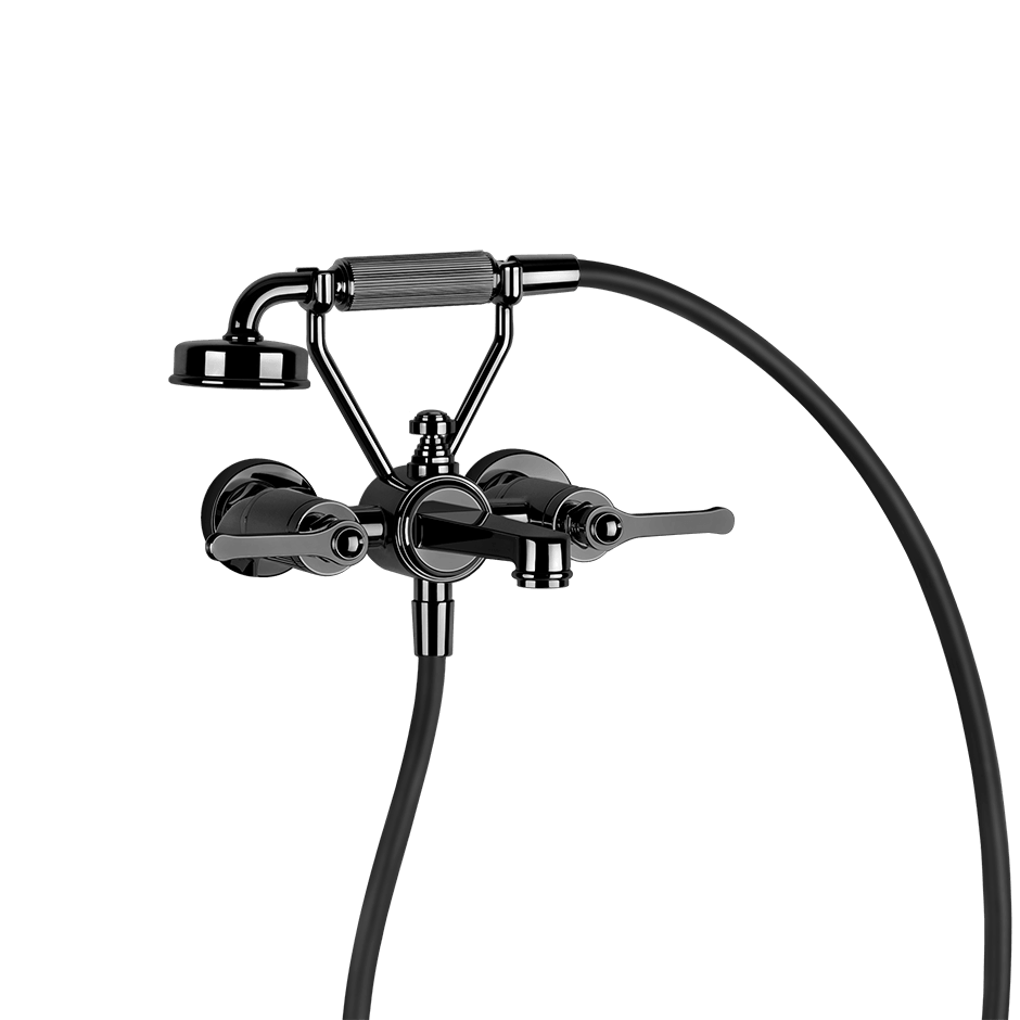 Gessi Bath Mixer 65113 in Black Metal Pvd
