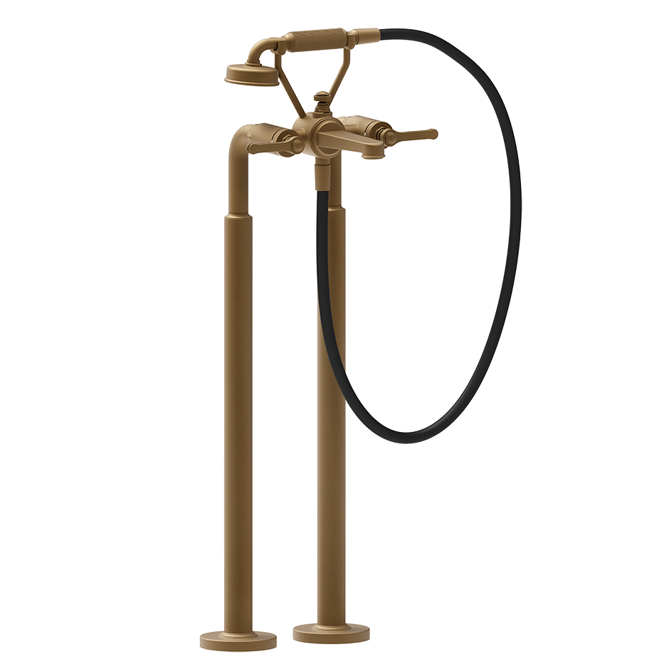 Gessi Bath Mixer 65128 in Antique Brass