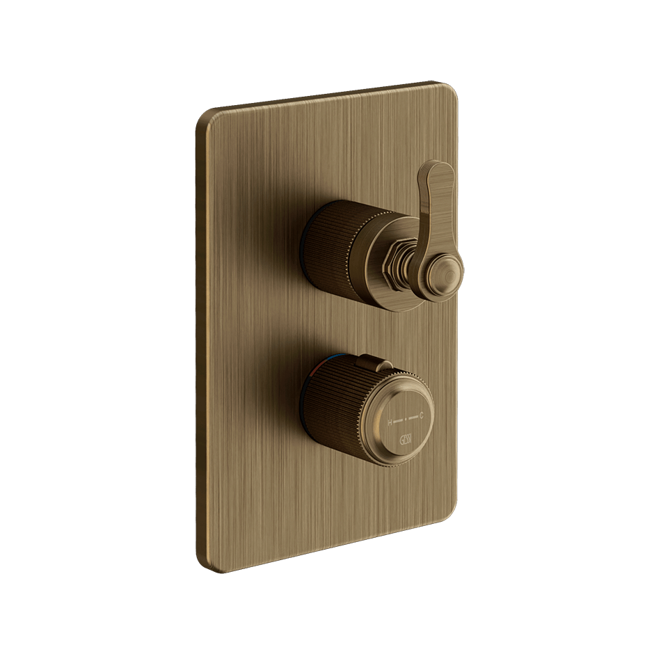 Gessi Shower Mixer 65137 in Antique Brass