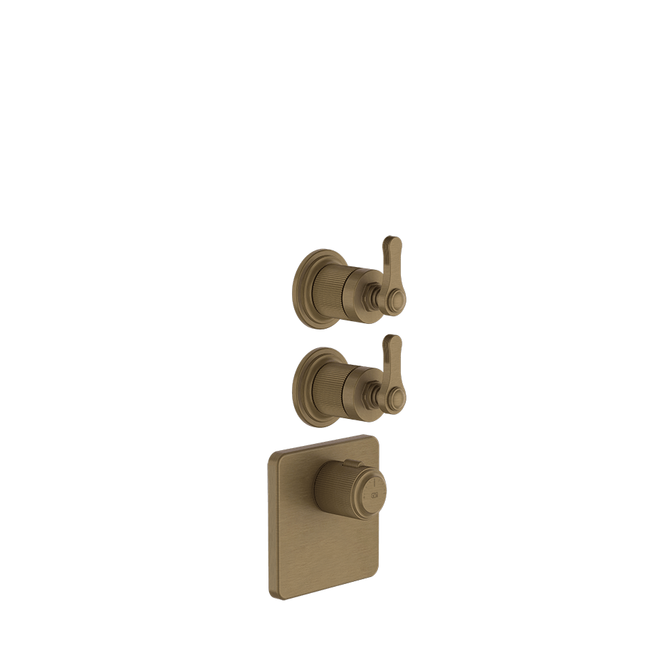 Gessi Shower Mixer 65202 in Antique Brass