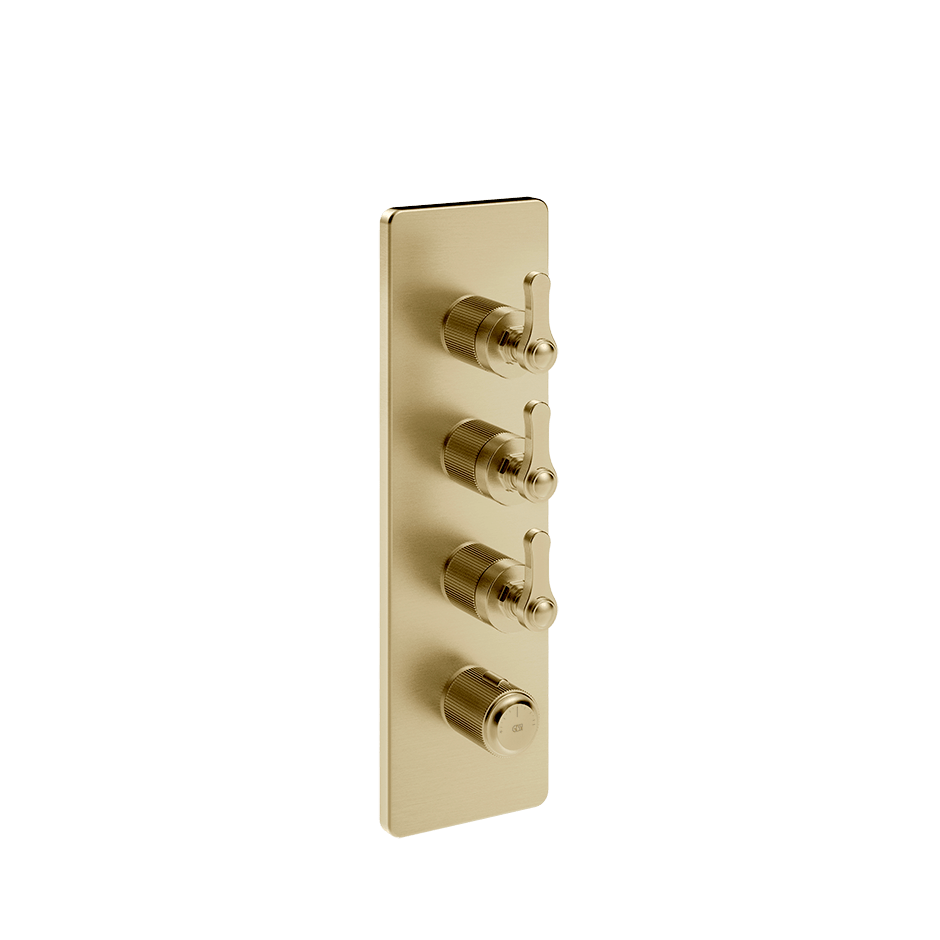 Gessi Shower Mixer 65204 in Brass Brushed Pvd