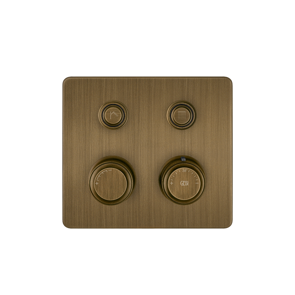 Gessi Shower Mixer 65232 in Antique Brass