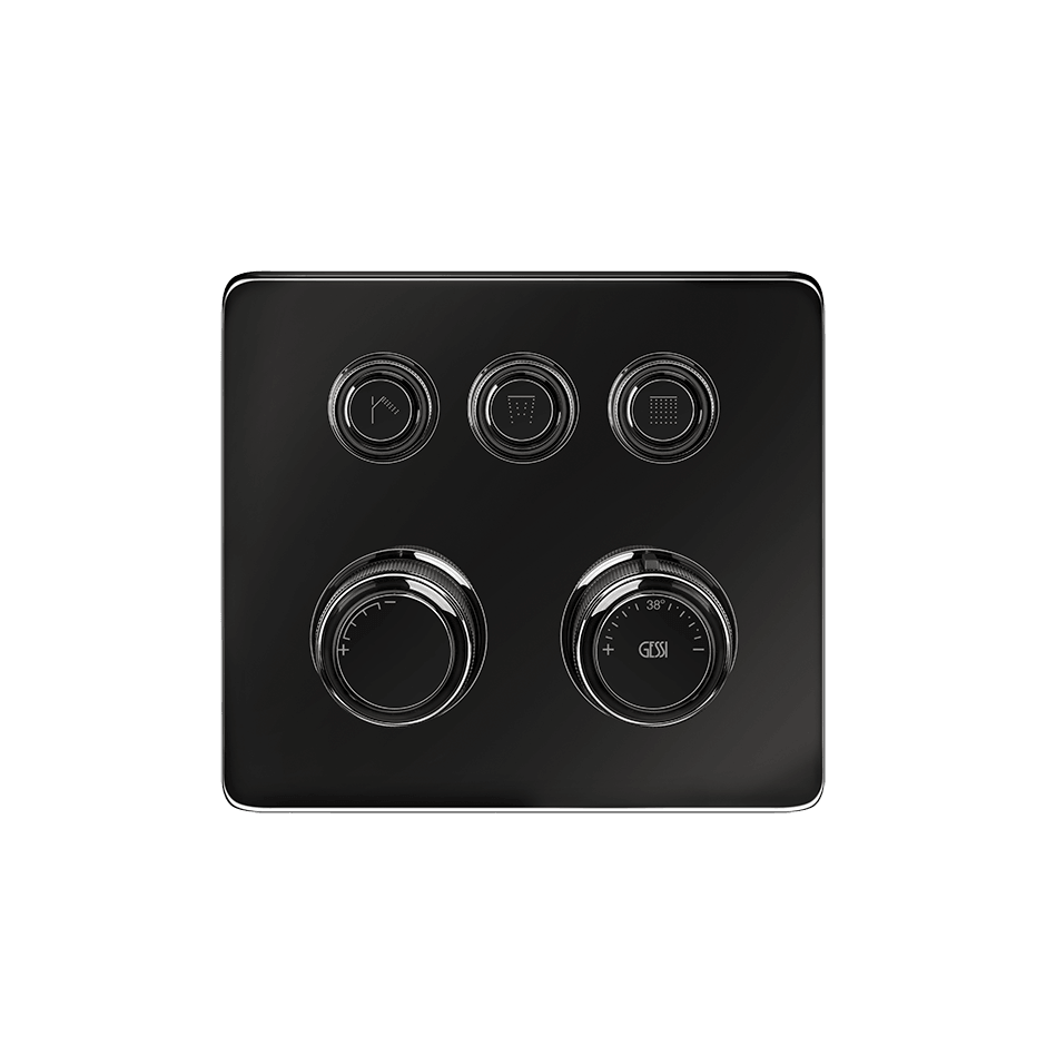Gessi Shower Mixer 65234 in Black Metal Pvd