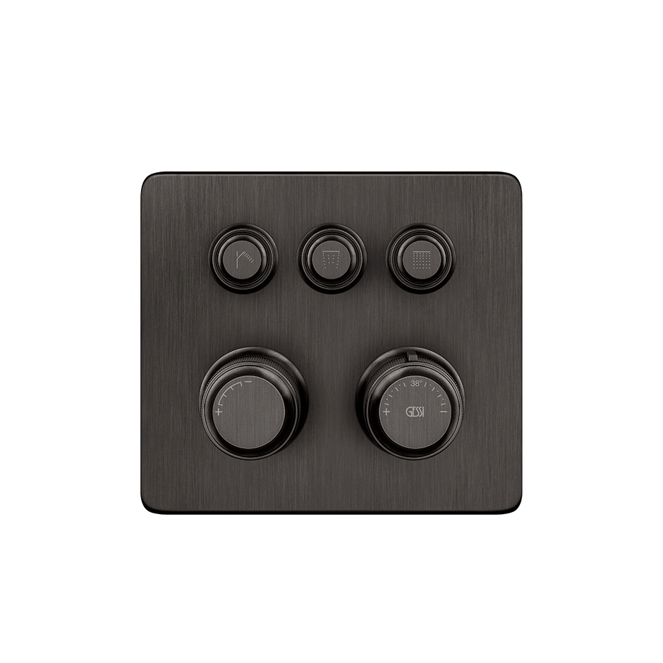 Gessi Shower Mixer 65234 in Black Metal Br. Pvd