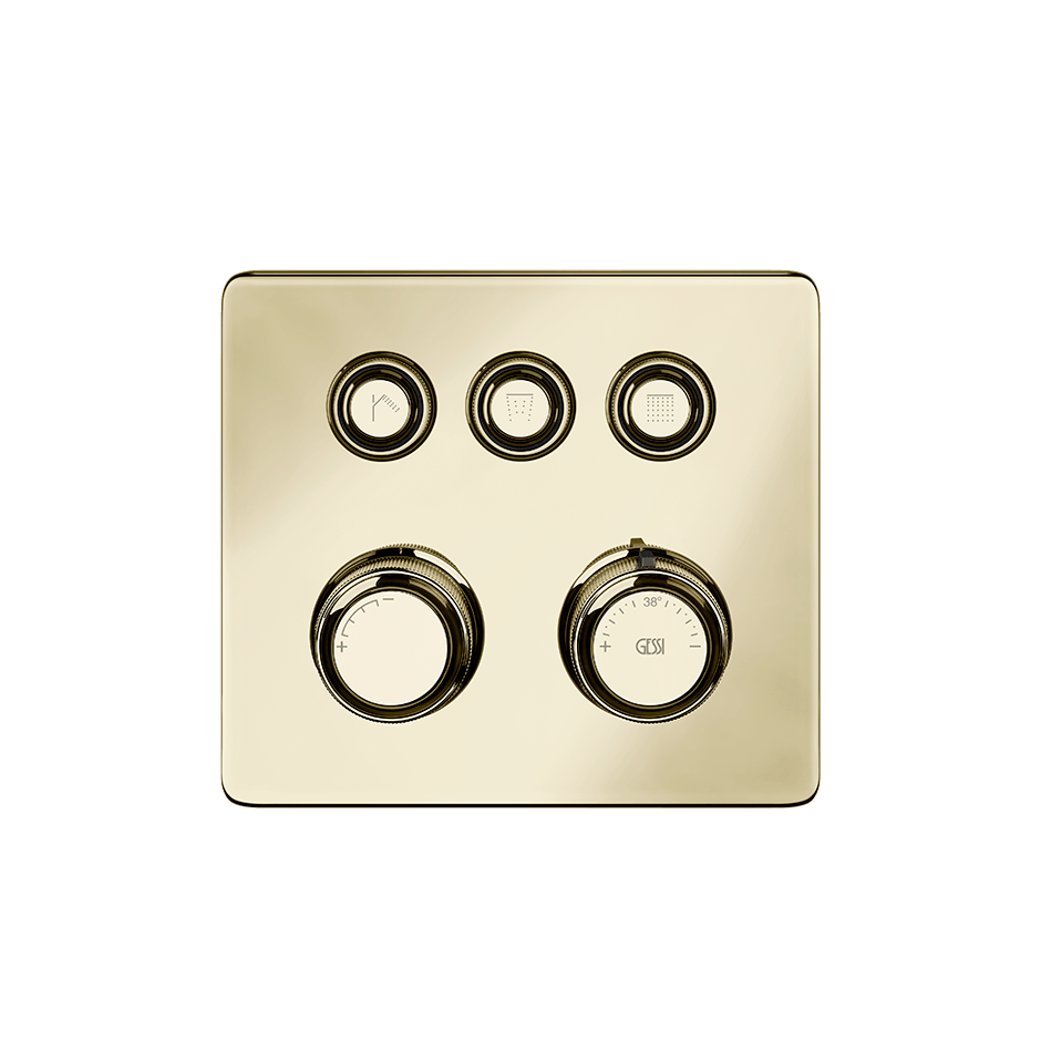 Gessi Shower Mixer 65234 in Brass Pvd