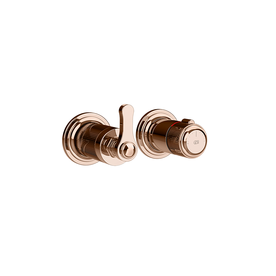 Gessi Shower Mixer 65235 in Copper Pvd