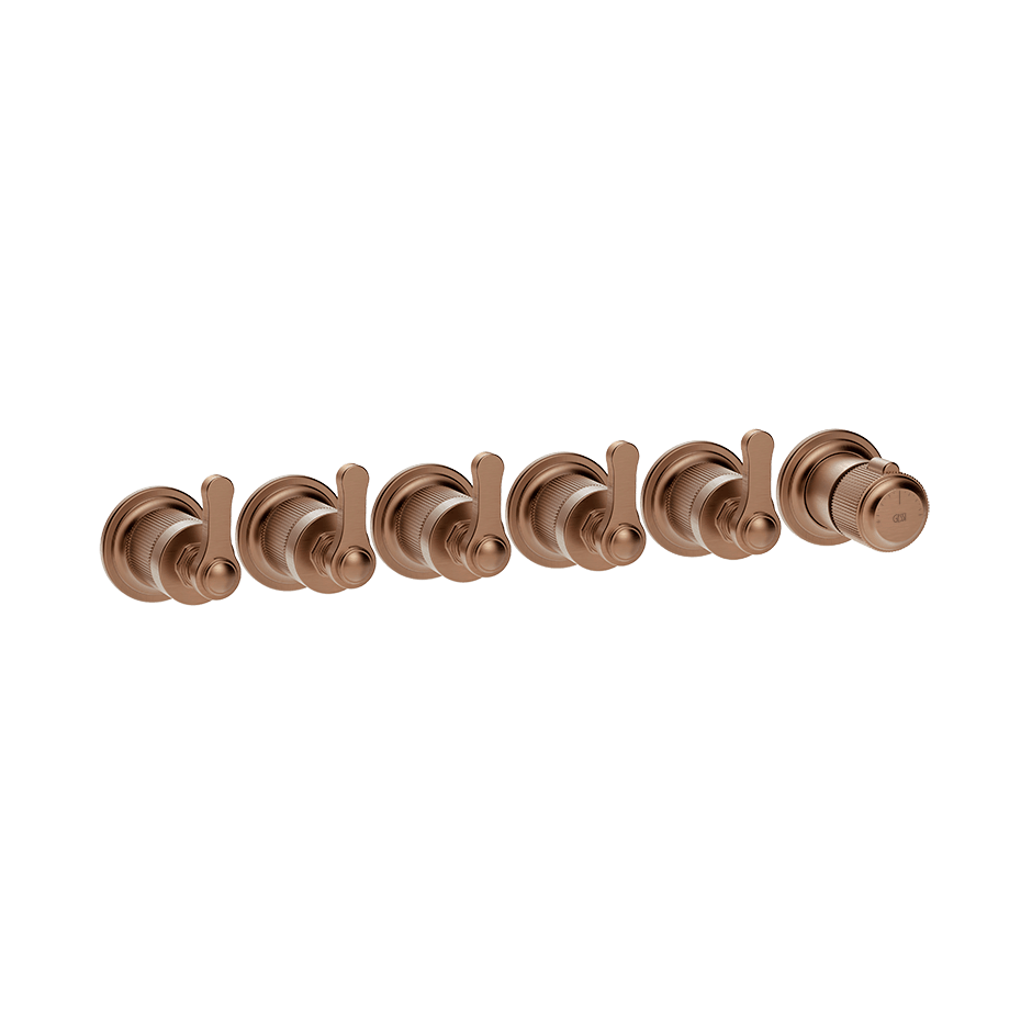 Gessi Shower Mixer 65340 in Copper Brushed Pvd