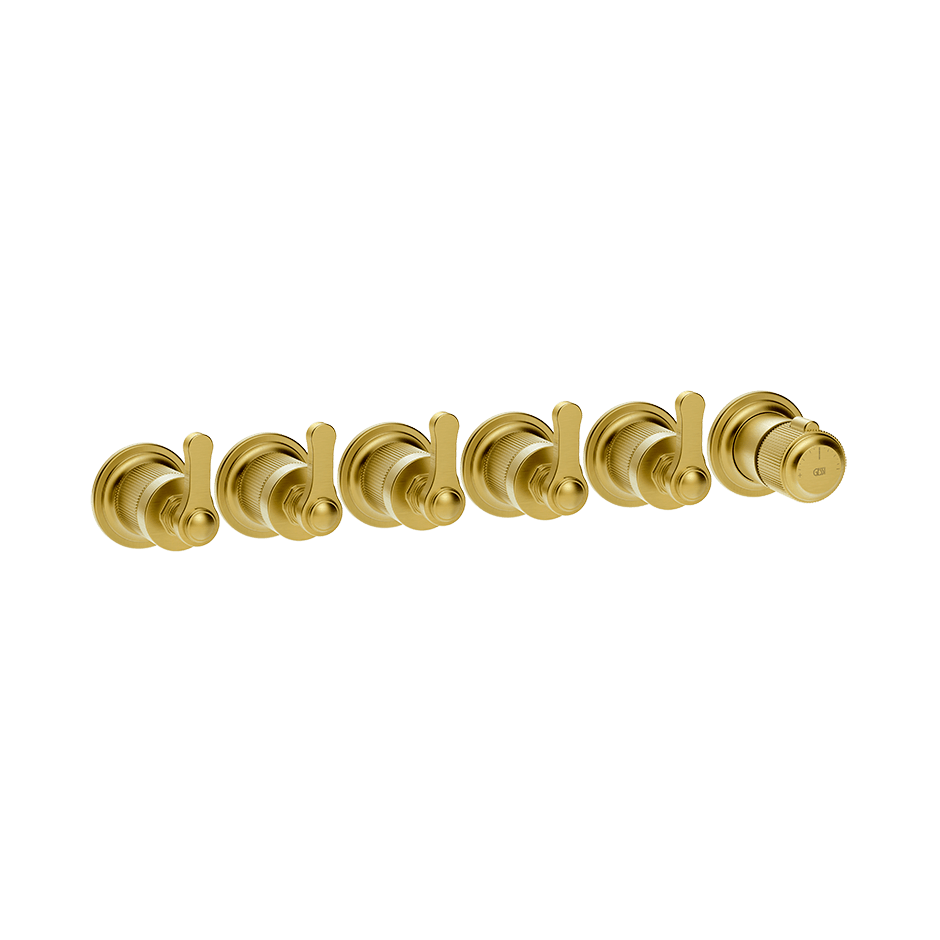 Gessi Shower Mixer 65340 in Gold Brushed Pvd