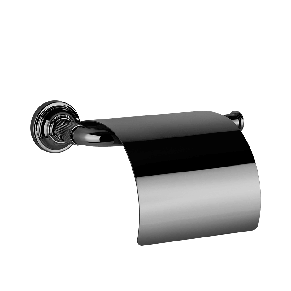 Gessi Paper Roll Holder 65449 in Black Metal Pvd
