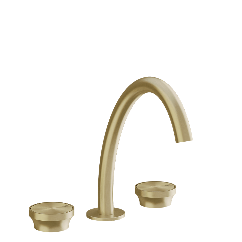 Gessi Washbasin Group 66014 in Brass Brushed Pvd
