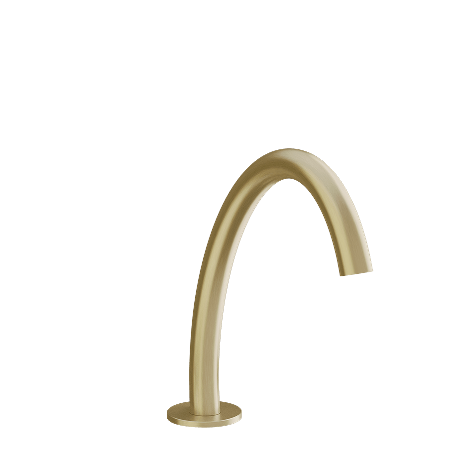Gessi Basin Spout 66021 in Brass Brushed Pvd