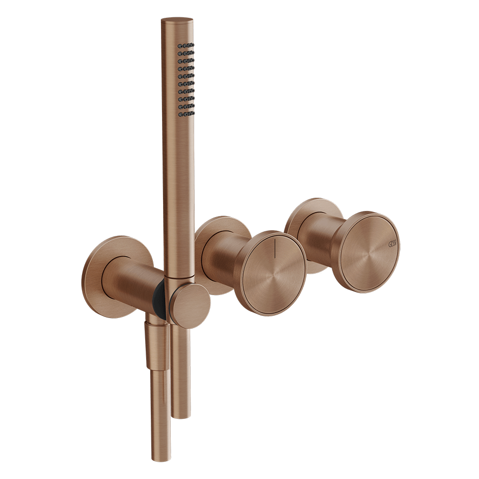 Gessi Shower Mixer 66036 in Copper Brushed Pvd