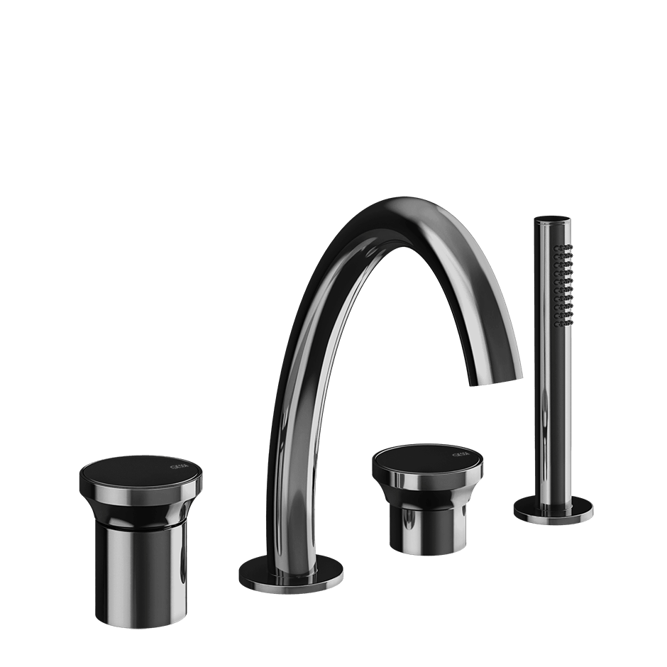 Gessi Bath Mixer 66037 in Black Metal Pvd
