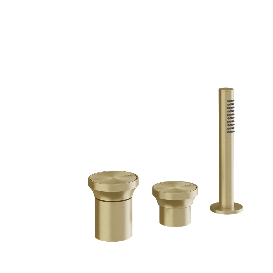 Gessi Bath Mixer 66043 in Brass Brushed Pvd