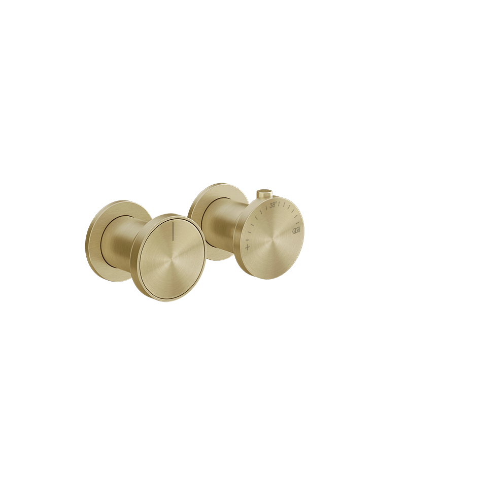 Gessi Shower Mixer 66132 in Brass Brushed Pvd