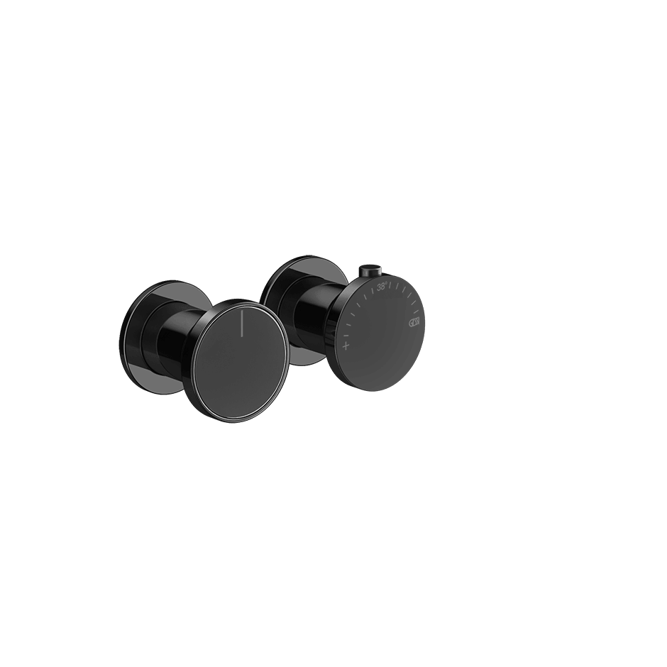Gessi Shower Mixer 66134 in Black Metal Pvd