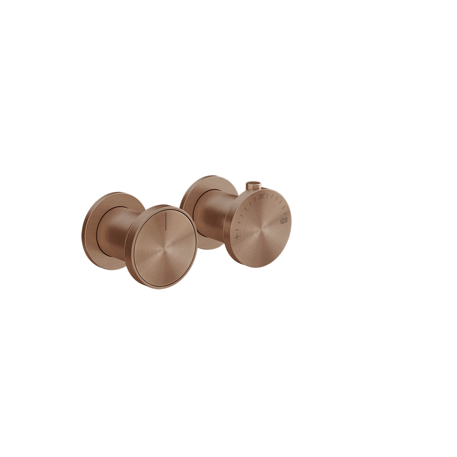 Gessi Shower Mixer 66136 in Copper Brushed Pvd