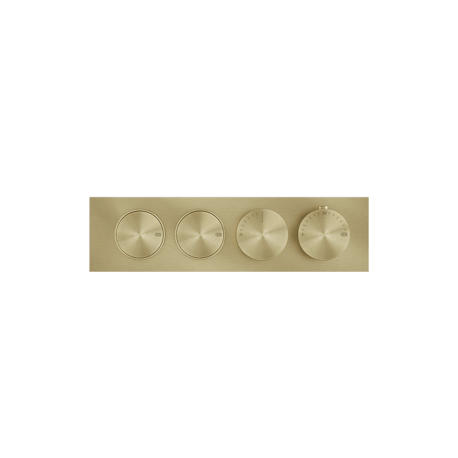 Gessi Shower Mixer 66222 in Brass Brushed Pvd