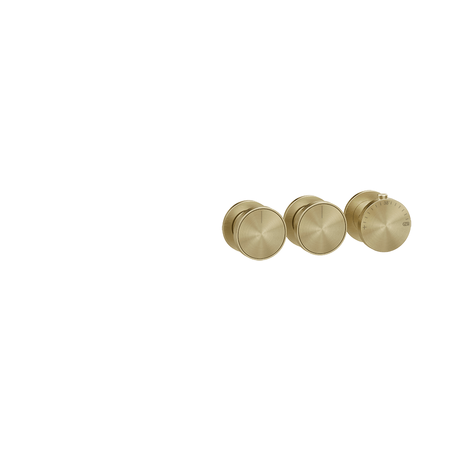 Gessi Shower Mixer 66334 in Brass Brushed Pvd