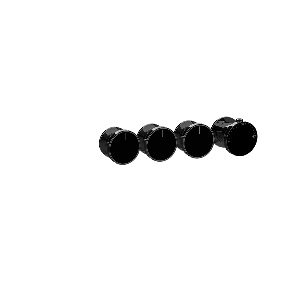 Gessi Shower Mixer 66336 in Black Metal Pvd