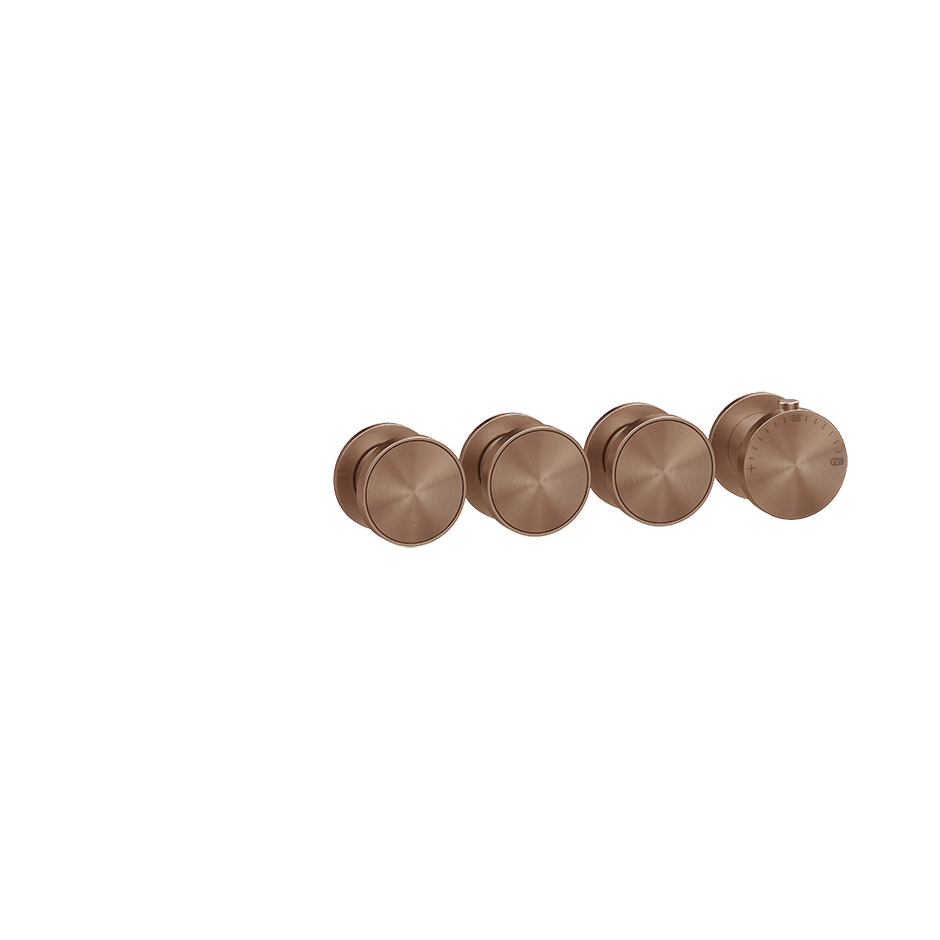 Gessi Shower Mixer 66336 in Copper Brushed Pvd