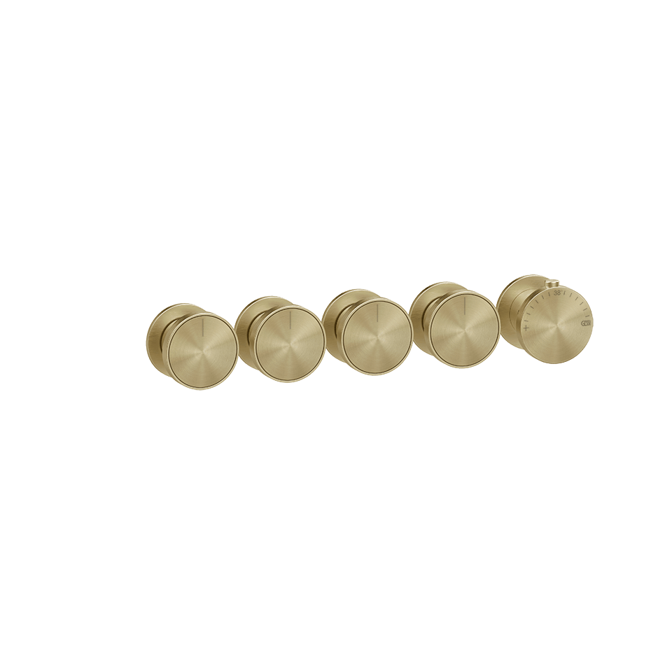 Gessi Shower Mixer 66338 in Brass Brushed Pvd